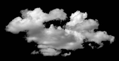 Siyah arkaplanda izole edilmiş tasarımlar için sis, beyaz bulutlar veya sis kümesi
