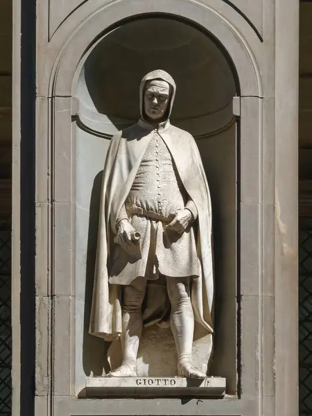Estatua Giotto Galería Los Uffizi Florencia — Foto de Stock