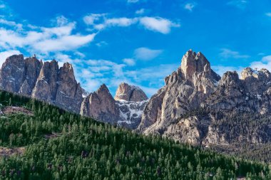 Dolomites Dağları 'nın Panorama' sı İtalyan Trentino alto adige fassa