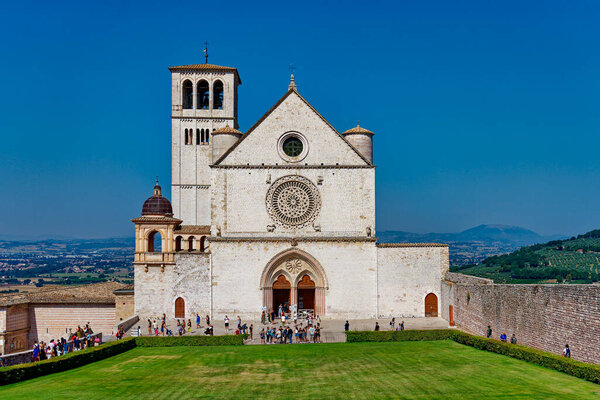 Basilica of San Francis of Assisi in Assisi Italy