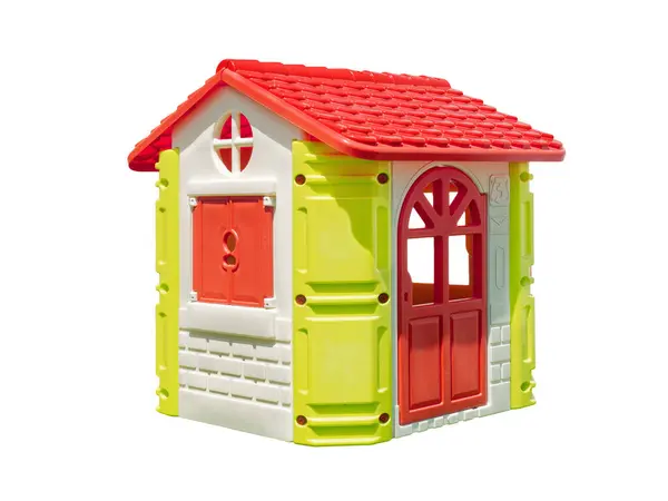 Colorful Plastic Play House White Isolated — Stock Photo, Image