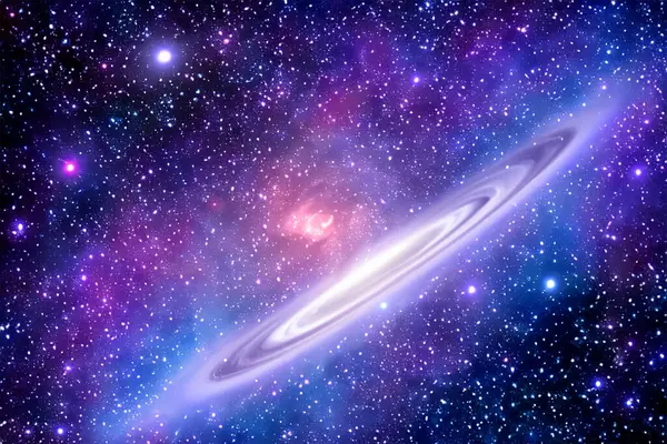 Latar Belakang Kosmik Dengan Galaksi Dan Bintang Bintang Alam Semesta — Stok Foto