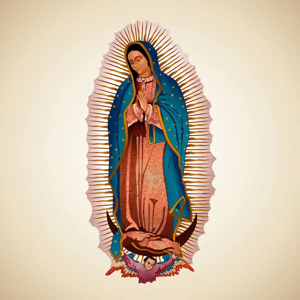Vår Fru Guadalupe Jungfru Religion Virgen Guadalupe Festival Virgin Guadalupe — Stock vektor