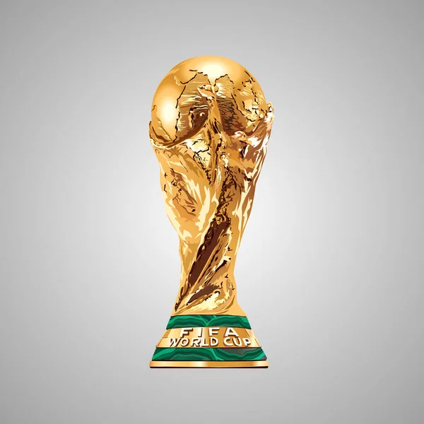 Trophy Fifa World Cup Logo Mondial Champion Trophäenvektorillustration Symbol Eines — Stockvektor