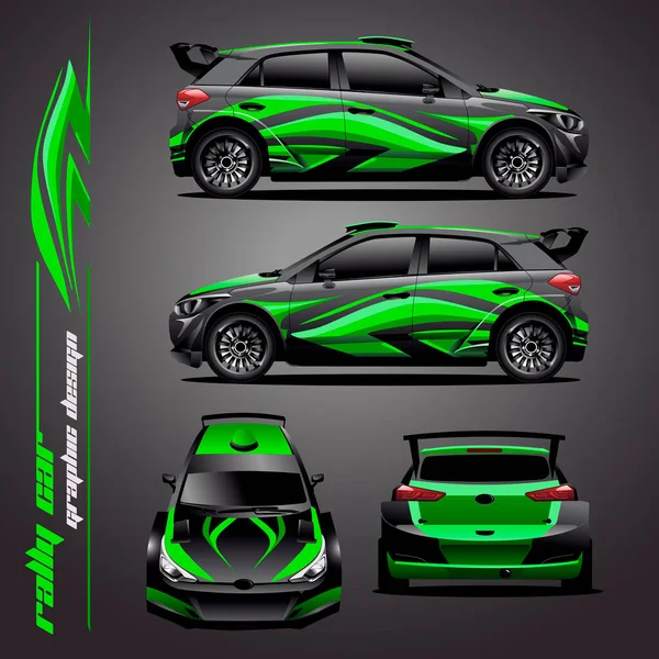 rally car graphic design. Racing abstract background for wrap and vinyl sticker.