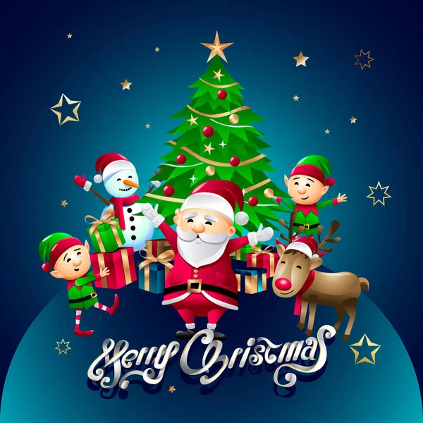 Noel Baba, Elfler, Ren Geyiği ve Kardan Adam Noel ağacında