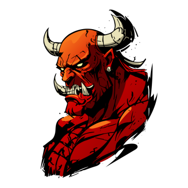 Şeytan yüz, cadılar bayramında şeytani grafikleriniz için komik bir tarz, ya da video oyunları için bir karakter