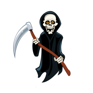 Ölüm çizgi filmi karakteri çizimi, Azrail cadılar bayramı.