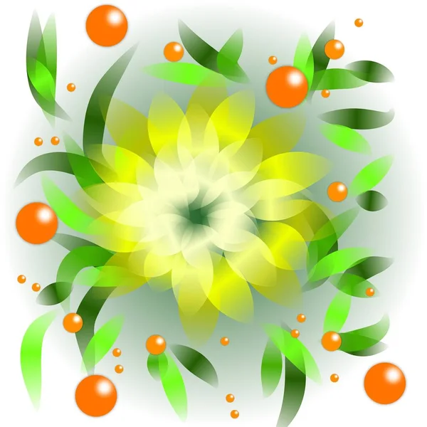 Ilustração Floral Paisagem Fantástica Cores Mágicas Brilhantes Imagem Radiante Realidade — Fotografia de Stock