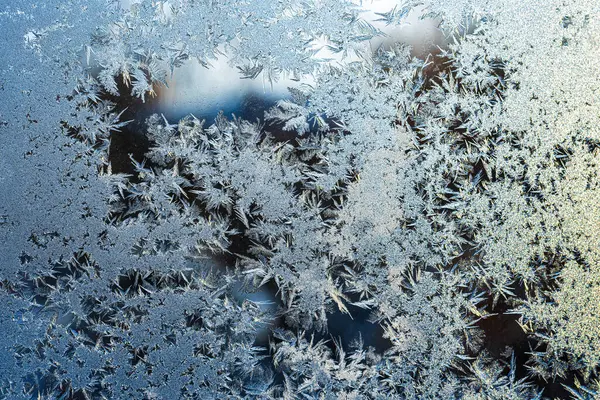 Frost Texture Frozen Glass Winter Winter Background — ストック写真