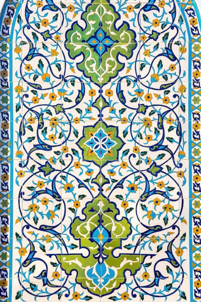 Geometric traditional Islamic ornament. Ceramic mosaic.Abstract background.