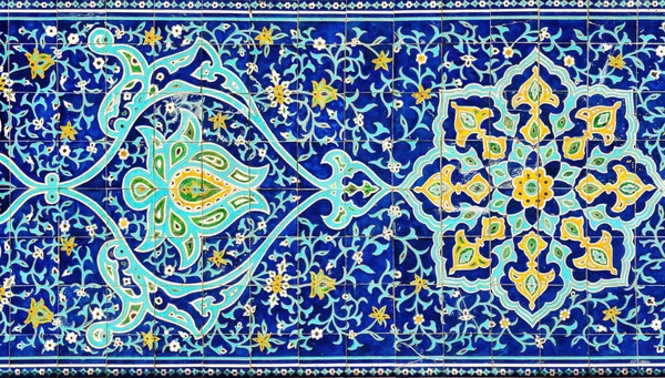 Geometric Traditional Islamic Ornament Fragment Ceramic Mosaic Abstract Background —  Fotos de Stock