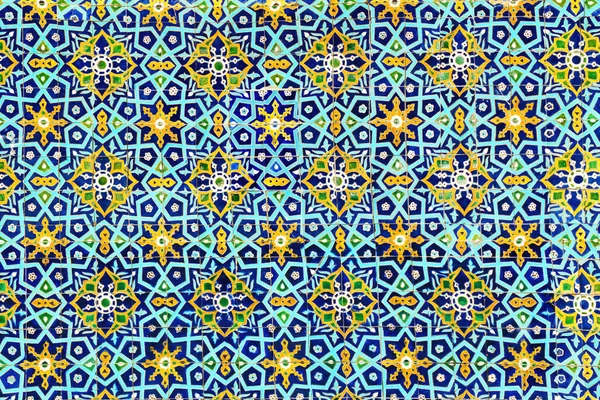 Geometric Traditional Islamic Ornament Fragment Ceramic Mosaic Abstract Background — Stock fotografie