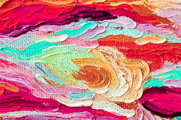 Colorful Abstract Oil Painting Art Background Texture Canvas Oil Paint — 스톡 사진