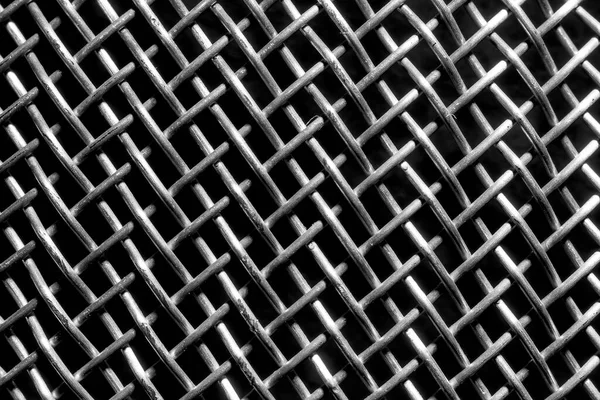 Monochrome Texture Shiny Metal Colander Grate Abstract Background Design — Stock Photo, Image