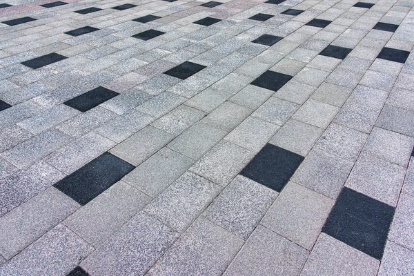 Texture Monotonous Tiled Pavement Perspective — Stockfoto