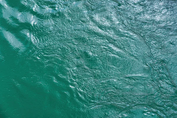 Texture Waves Turquoise Color Fast Flowing Water River Abstract Nature — Fotografia de Stock
