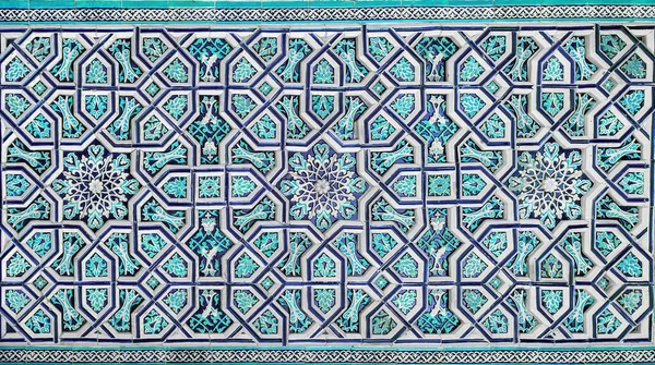 Geometric Traditional Islamic Ornament Fragment Ceramic Mosaic Abstract Background — Fotografia de Stock