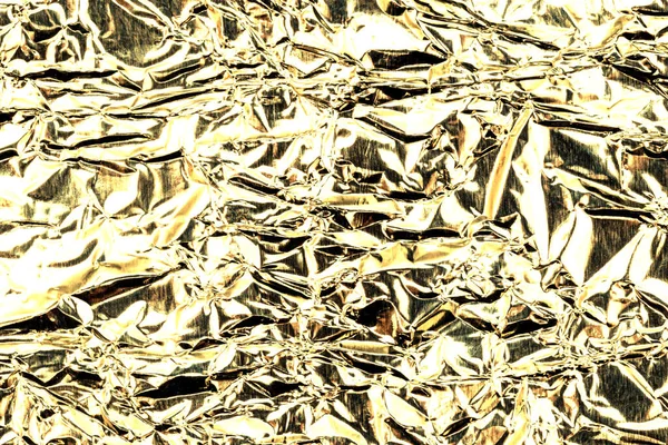 Textur Aus Zerknitterter Goldfolie Abstrakter Goldgrund Für Design — Stockfoto