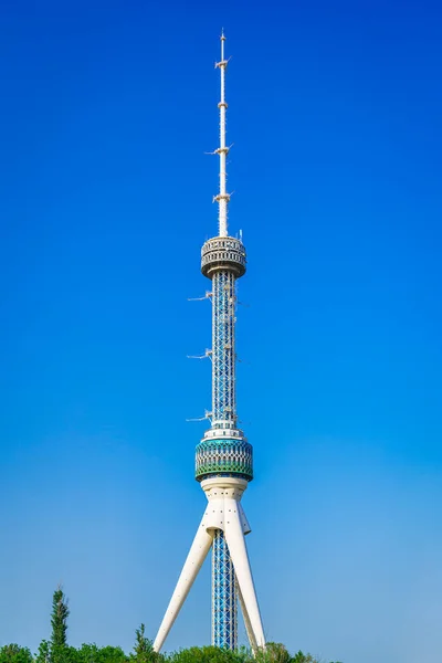 Tashkent Television Tower Uzbekistan Sfondo Cielo Blu Giorno — Foto Stock