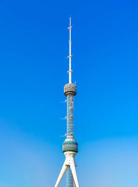 Tashkent Television Tower Uzbekistán Fondo Azul Del Cielo Durante Día — Foto de Stock