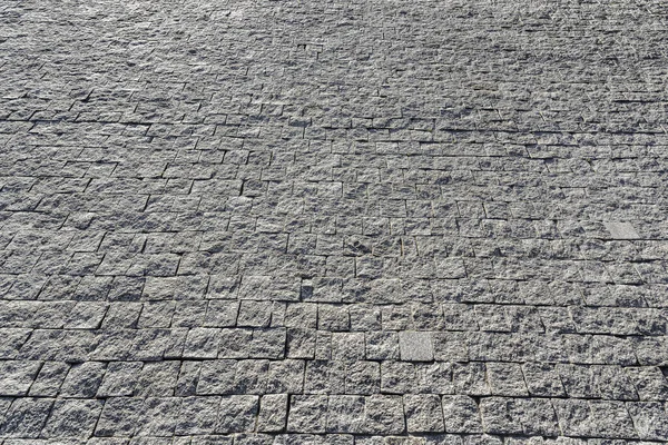 Texture Stone Old Monotonous Pavement Perspective — Fotografia de Stock