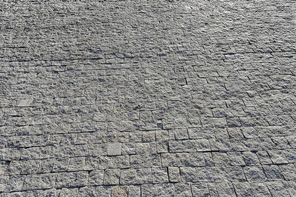 Texture Stone Old Monotonous Pavement Perspective — Fotografia de Stock