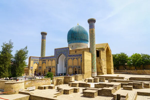 Samarcanda Uzbekistán Abril 2023 Mausoleo Gur Emir Tamerlán Durante Día — Foto de Stock