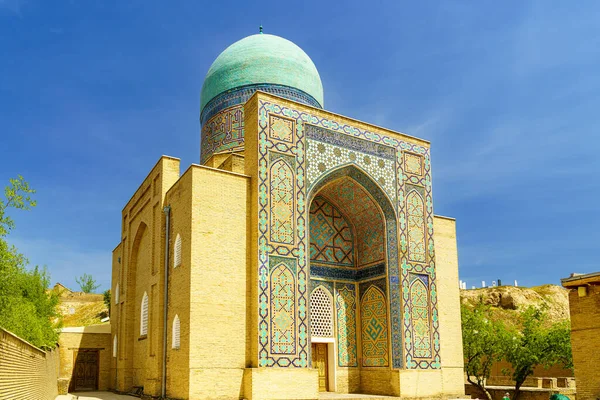 Ancient Mausoleum Shakh Zinda Tomb Living King Reign Amir Temur — Stock Photo, Image