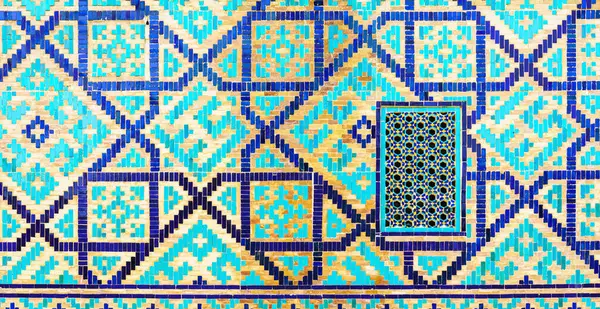 Geometric Traditional Islamic Ornament Fragment Ceramic Mosaic Abstract Background — Stok fotoğraf