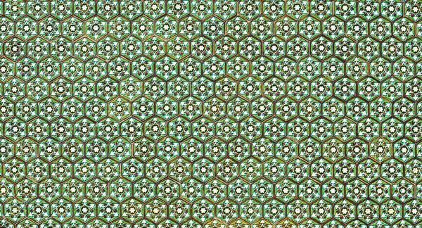 Geometric Traditional Islamic Ornament Fragment Ceramic Mosaic Abstract Background — Zdjęcie stockowe