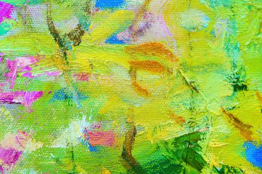 Colorful abstract oil painting art background. Texture of canvas and oil paint.