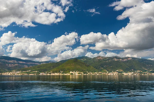 Bay Kotor Adriatic Sea Montenegro Sea Cruise Coast Cloudy Day — Foto de Stock