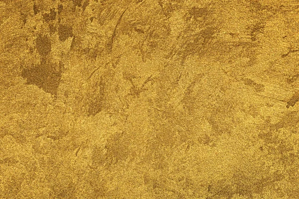 金色の装飾石膏やコンクリートのテクスチャ 抽象的なデザインのための金のグランジの背景 — ストック写真