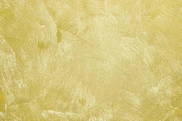金黄色装饰石膏或混凝土的纹理 摘要黄金磨擦背景设计 — 图库照片