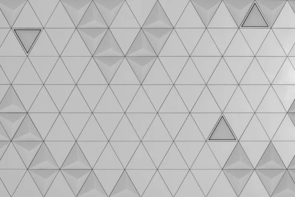 Steel Diamond Shaped Polished Metal Cladding Panels Modern Building Abstract — Stock Photo, Image