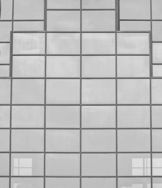 Černobílý Fragment Moderní Kancelářské Budovy Abstraktní Geometrické Pozadí Část Fasády — Stock fotografie