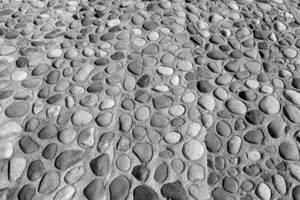 Textuur Van Een Oude Antieke Stenen Muur Zwart Wit — Stockfoto
