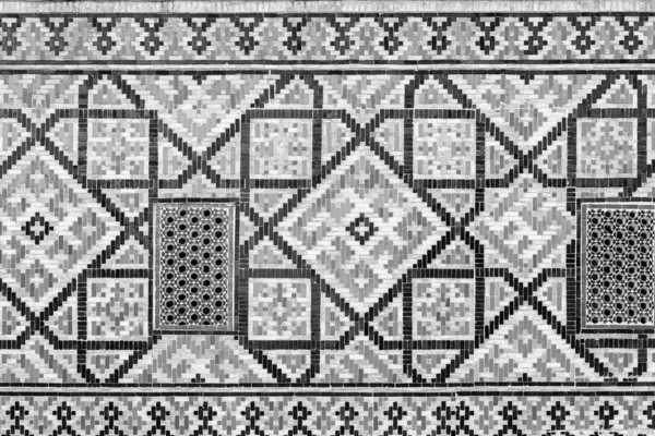 Ornement Islamique Traditionnel Géométrique Fragment Une Mosaïque Céramique Fond Abstrait — Photo
