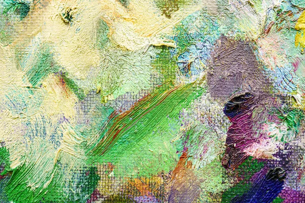 Красочный Абстрактный Фон Живописи Маслом Дизайна Текстура Холста Масляной Краски — стоковое фото