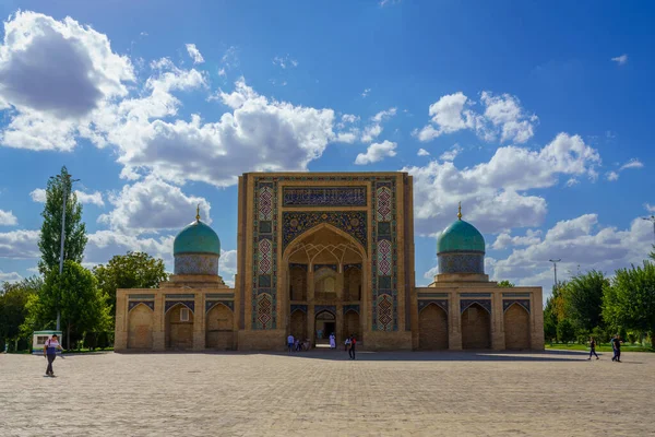 stock image Uzbekistan, Tashkent - October 4, 2023: Hazrati Imam complex on a sunny day with a cloudy sky in Tashkent.