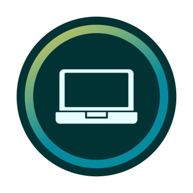 Dizüstü bilgisayar simgesi vektör çizimi