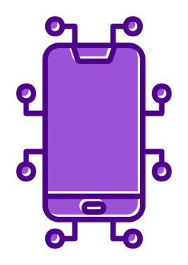 Akıllı telefon simgesi. özet vektör illüstrasyonu 