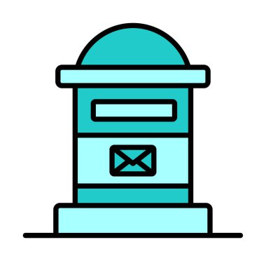 posta kutusu simgesi, vektör illüstrasyonu basit tasarım