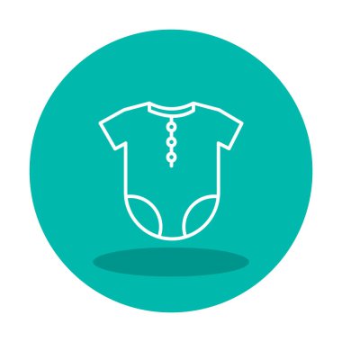 Bebek Kıyafeti Simgesi, Bebek Giysisi, Vektör İllüstrasyonu