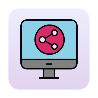 Basit Veri Paylaşımı simgesi, vektör illüstrasyonu