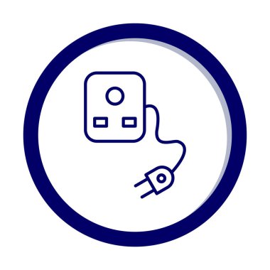 Fiş ve Soket, web simgesi basit tasarım 