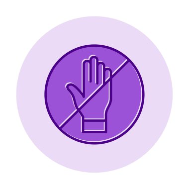 Web simgesine, vektör illüstrasyonuna dokunma