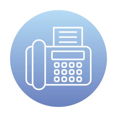 Faks makinesi. Web simgesi basit illüstrasyon