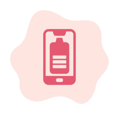 pil simgesi. renk çizgisi çizimi 